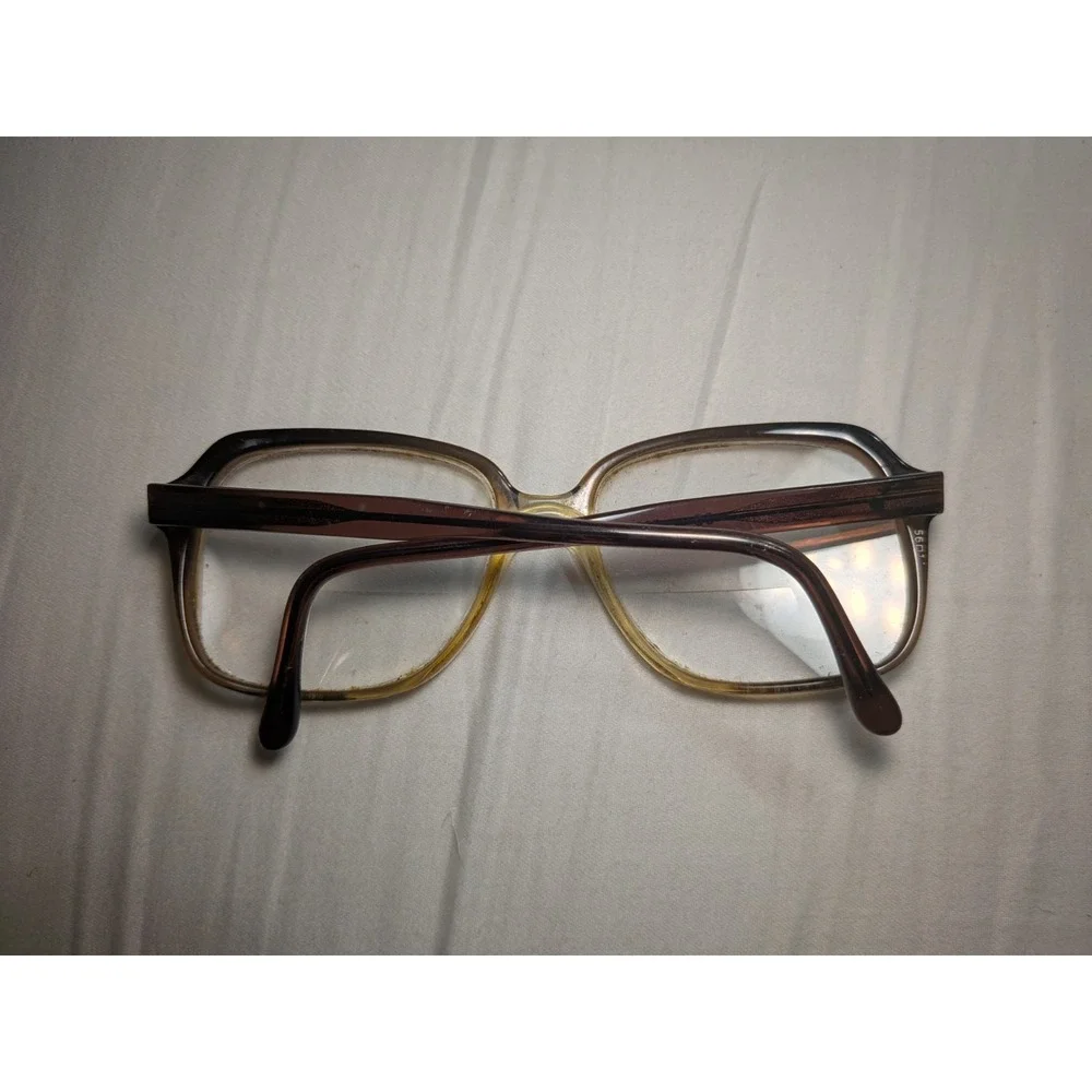 Vintage Ropco Made In Italy Eyeglasses Frame Brown Gradient Unisex 56[]11